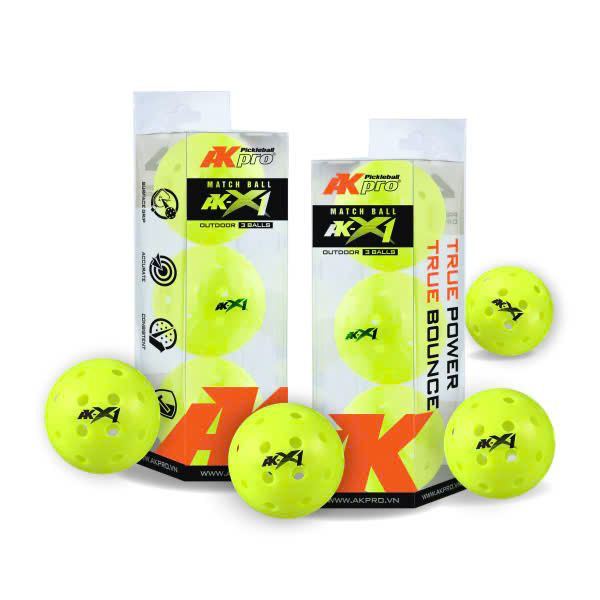 Bóng thi đấu Pickleball Ak Pro AK-X1 (3 quả)-duoc-ban-tai-BS Sport