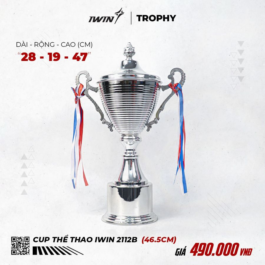 Cúp Thể Thao Iwin 2111(Bạc) 46,5cm-duoc-ban-tai-BS Sport