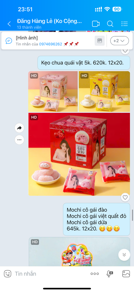 Mochi cô gái đào dứa việt quất-duoc-ban-tai-Hàng Học Sinh