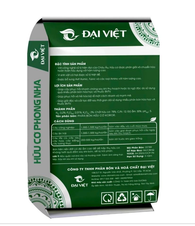 Phân Hữu cơ  Humic Amino - Đại Việt Phong Nha ( Hữu cơ &Humic+Amino)-duoc-ban-tai-3 Cùng : Học - Làm - Phát triển