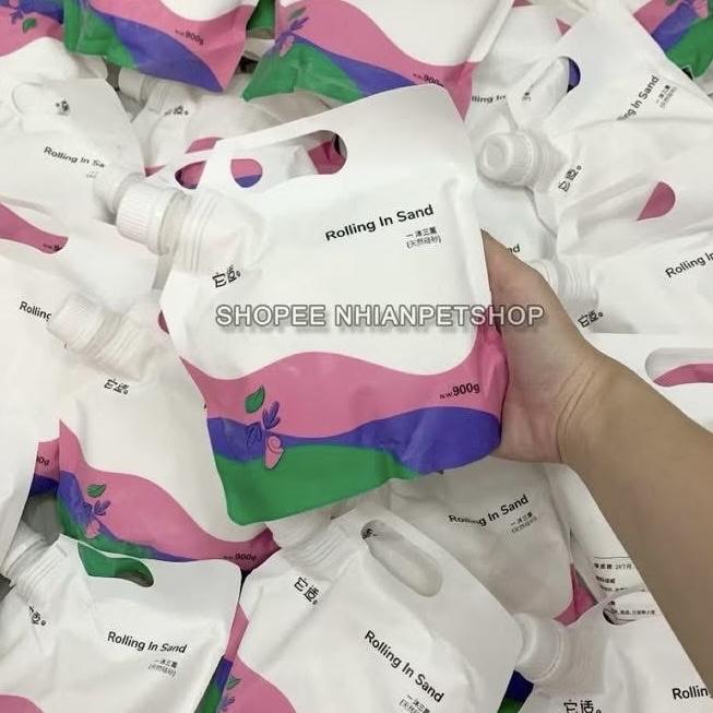 Cát Thuỷ Tinh Mix Hoa Tafit Túi 900 gram-duoc-ban-tai-Nhian Pet Shop