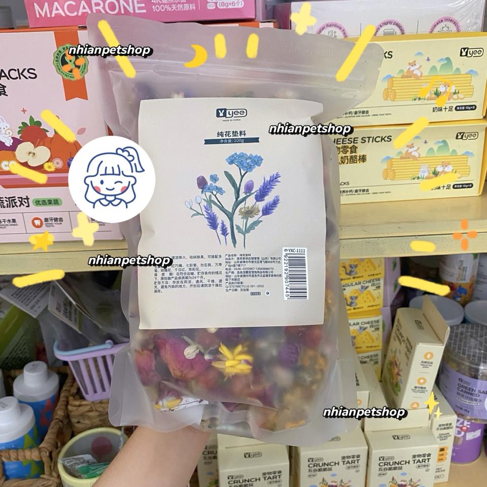 Túi 100g Hoa Mix Rải chuồng Yee-duoc-ban-tai-Nhian Pet Shop