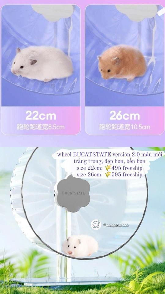 Wheel Bucatstate 26cm Trong Suốt-duoc-ban-tai-Nhian Pet Shop
