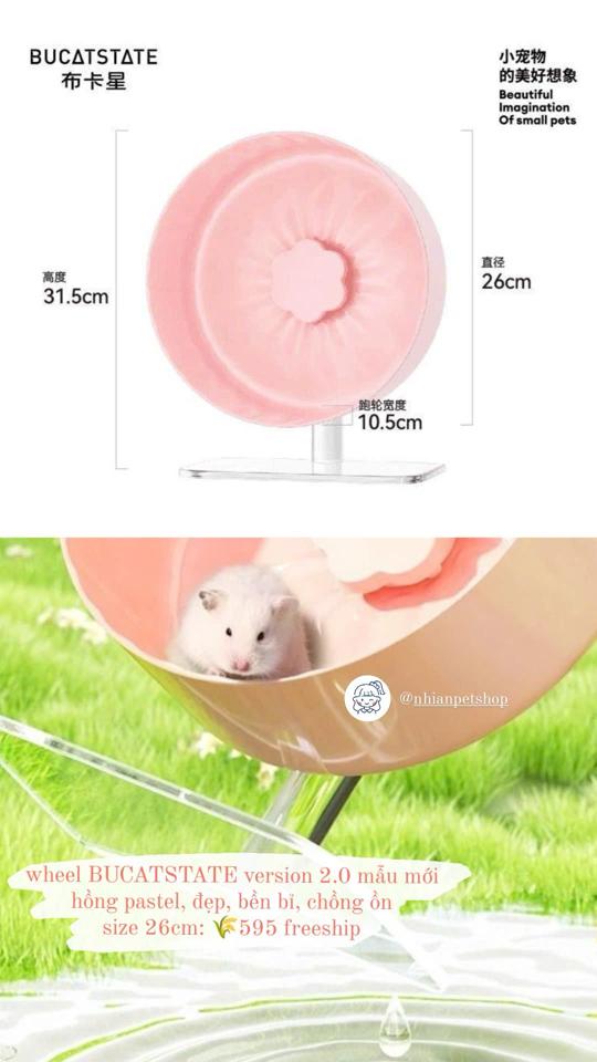 Wheel Bucatstate 26cm Hồng Đào-duoc-ban-tai-Nhian Pet Shop