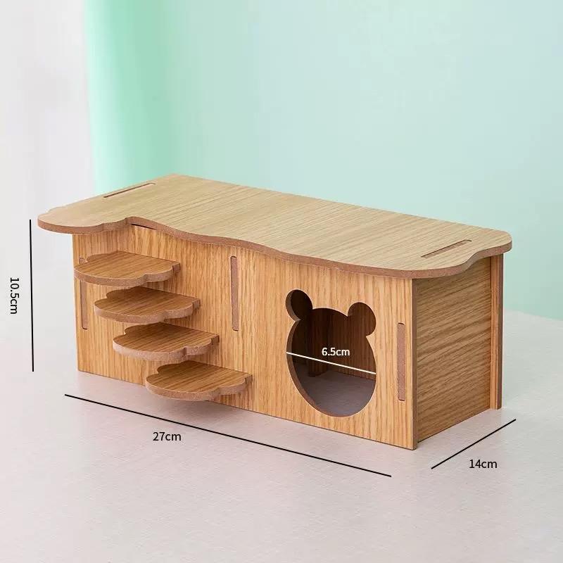 Hầm Trú Ẩn Gỗ Cửa Tai Gấu Có Thang-duoc-ban-tai-Nhian Pet Shop