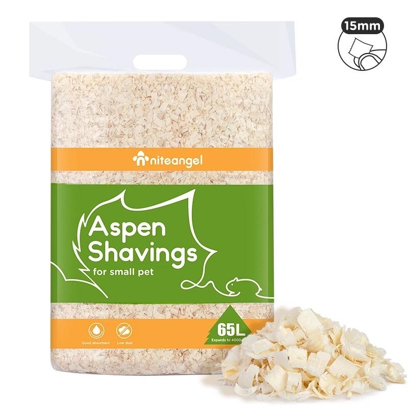 Mùn Cưa Lót Chuồng Gỗ Bạch Dương Size 15mm Niteangel 2.4 Kg 65L-duoc-ban-tai-Nhian Pet Shop
