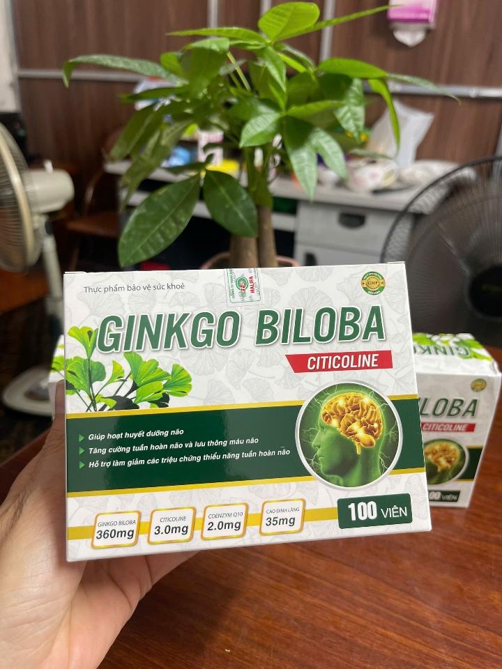 Ginkgo biloba Citicoline Hàm lượng cao, Hộp 10 vỉ-duoc-ban-tai-Usht pharma