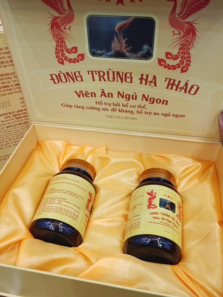 Đông trùng Hạ thảo (viên ăn ngủ ngon) hộp 2 lọ * 30 v-duoc-ban-tai-Usht pharma