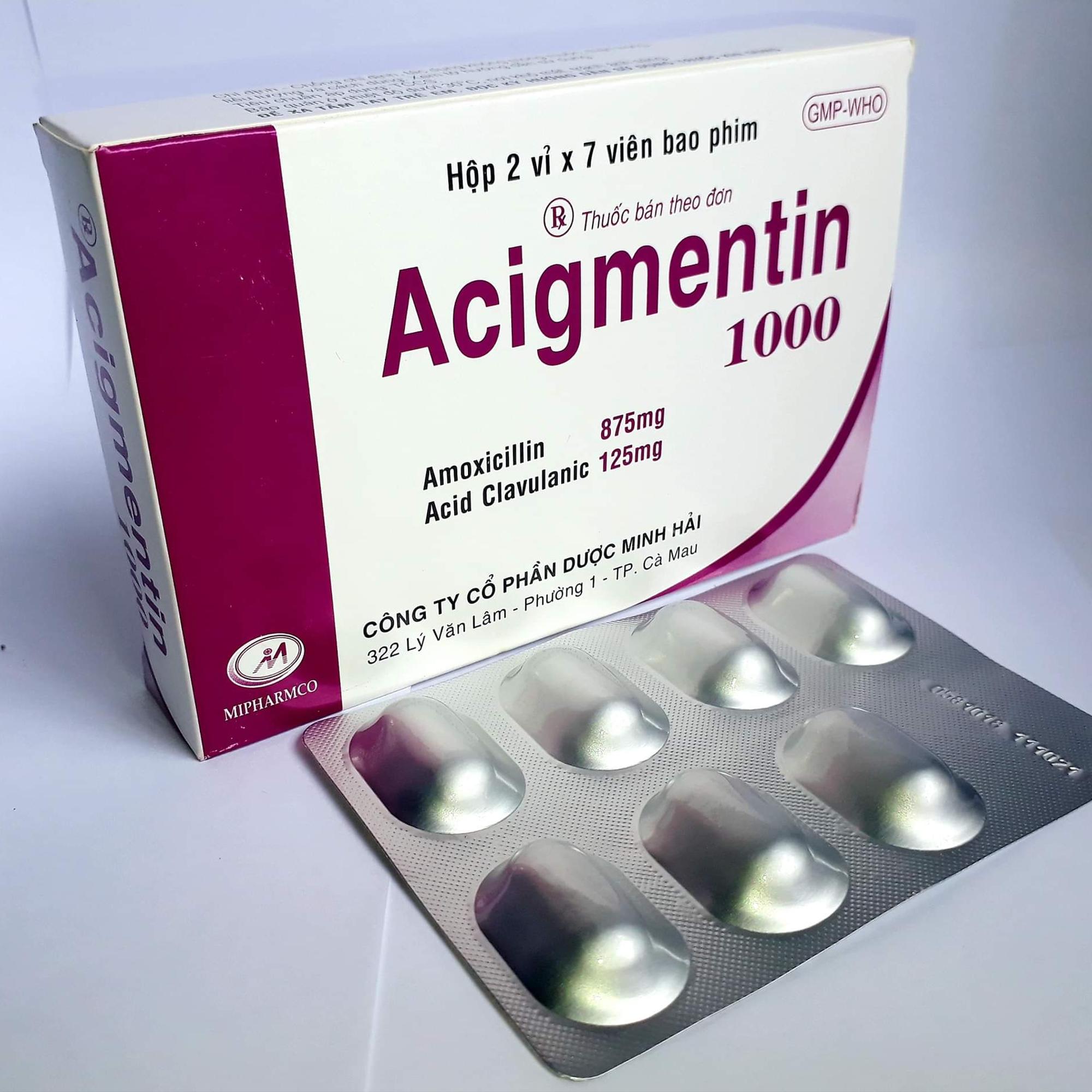 Acigmentin 1g Hộp 14v-duoc-ban-tai-Usht pharma