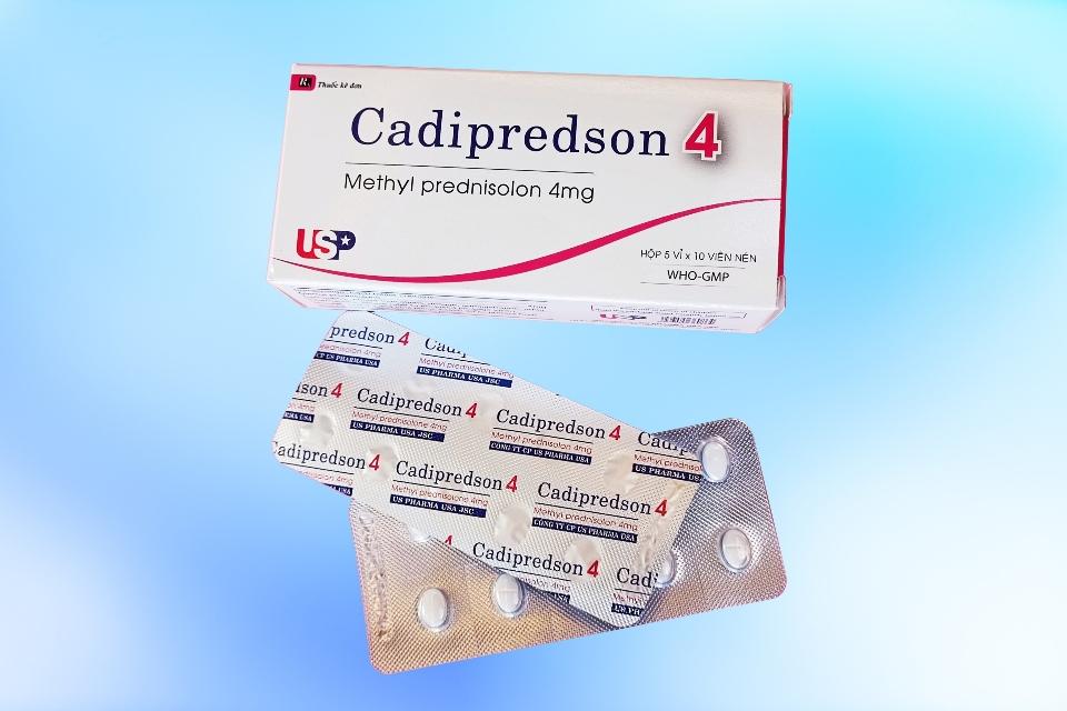 Cadipredson 4 mg Hộp 5 vỉ, Methylprednisolon-duoc-ban-tai-Usht pharma