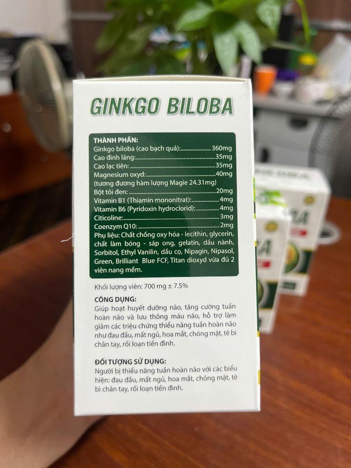 Ginkgo biloba Citicoline Hàm lượng cao, Hộp 10 vỉ-duoc-ban-tai-Usht pharma