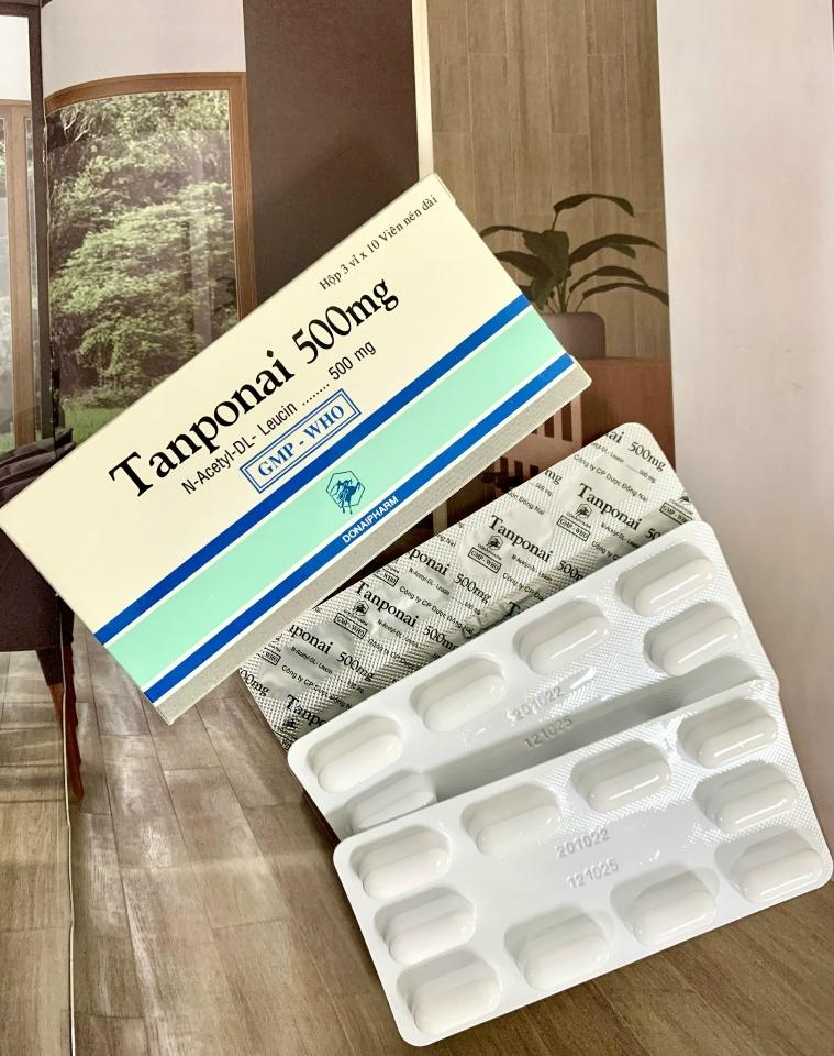 Tanponai 500 Hộp 3 vỉ, Acetyl dl leucin-duoc-ban-tai-Usht pharma