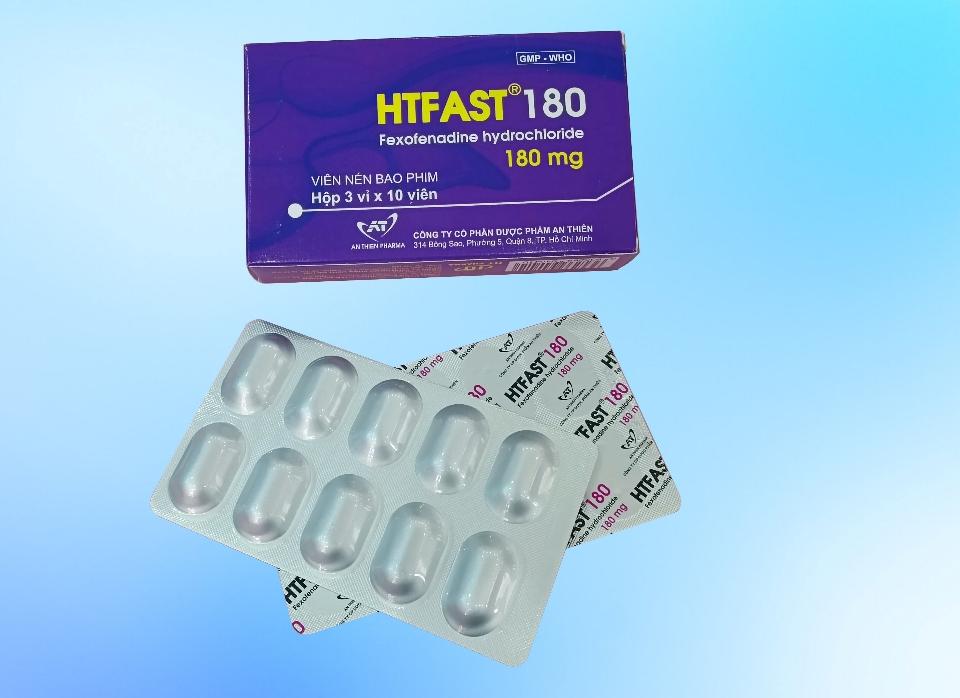 HTFast 180 mg Hộp 3 vỉ. Fexofenadin mẫu độc quyền-duoc-ban-tai-Usht pharma