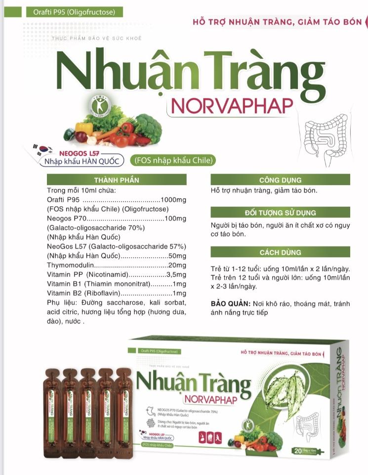 Nhuận Tràng Norva pháp, Hộp 20 ống-duoc-ban-tai-Usht pharma