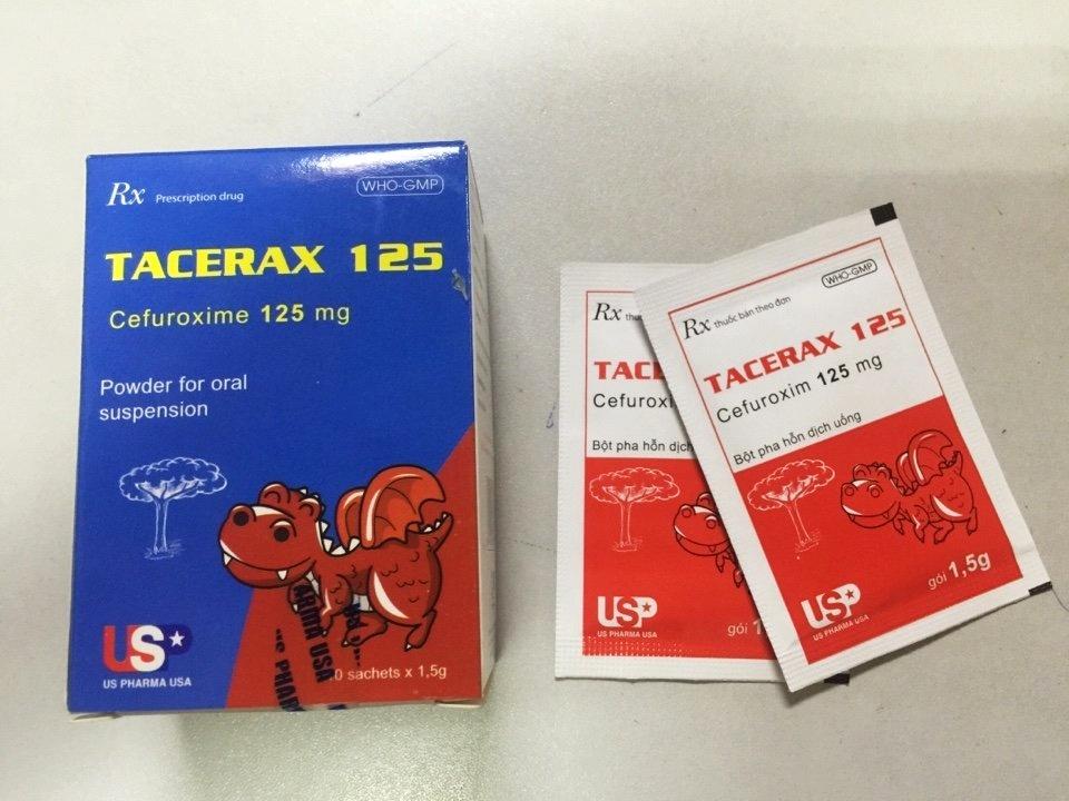 Tacerax 125 Cefuroxim Hộp 10 gói-duoc-ban-tai-Usht pharma