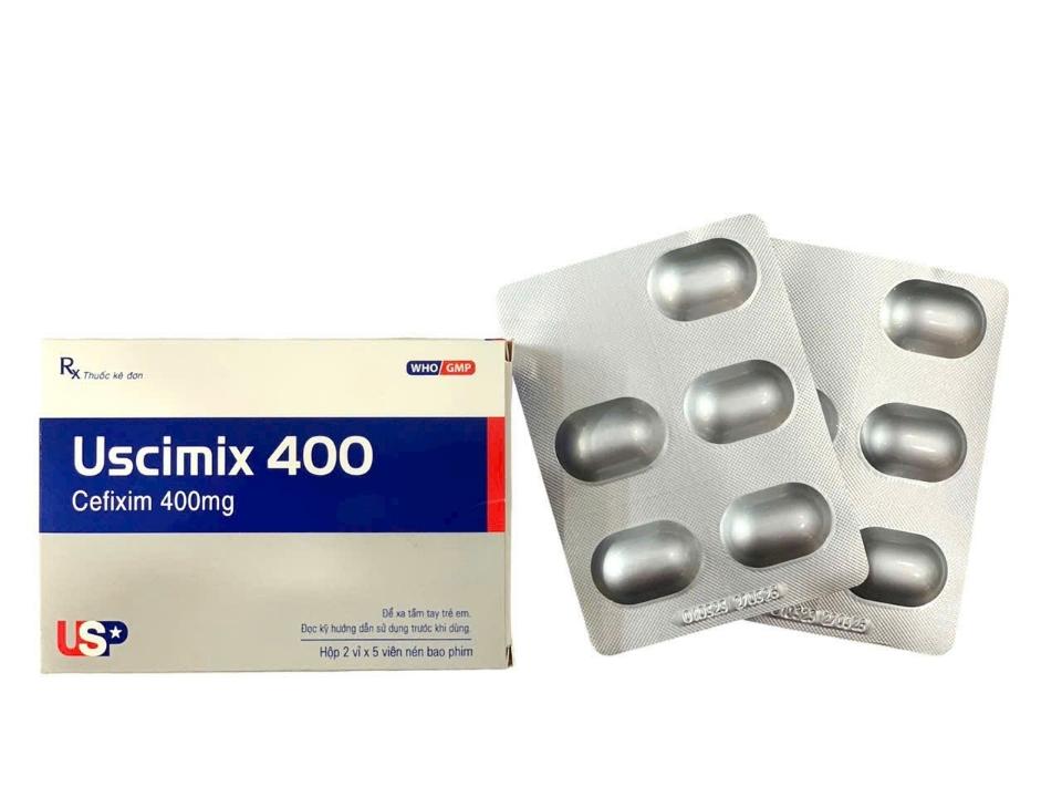 USCIMIX 400, H/1 VỈ CEFIXIM 400 mg-duoc-ban-tai-Usht pharma