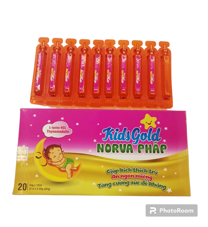 Kidgold Norva Phap. Hộp 20 ống, Kích thích ăn ngon miệng, Tăng cường sức đề kháng-duoc-ban-tai-Usht pharma