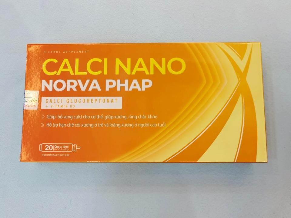 (Thanh lý) Calci Nano Norva Pháp Hộp 20 ống-duoc-ban-tai-Usht pharma