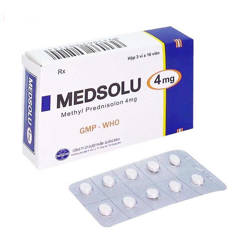 Medsolu 4 Methylprednisolon, Hộp 3 vỉ qb-duoc-ban-tai-Usht pharma