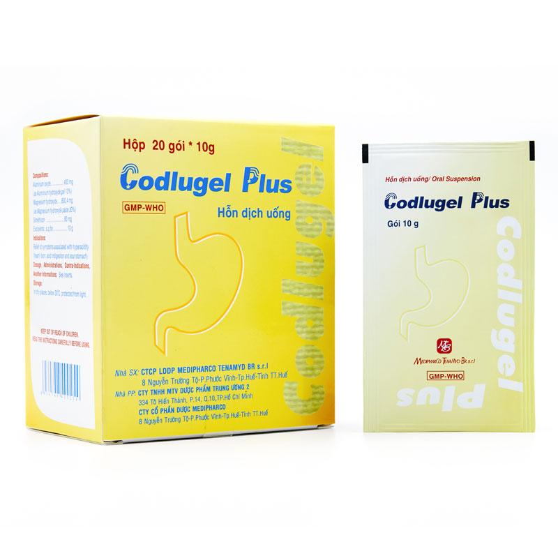 [Thanh lý] Mua 5 tặng 1. Codlugel Plus Sữa dạ dày, hỗn dịch uống. Hộp 20 gói Medipharco-duoc-ban-tai-Usht pharma