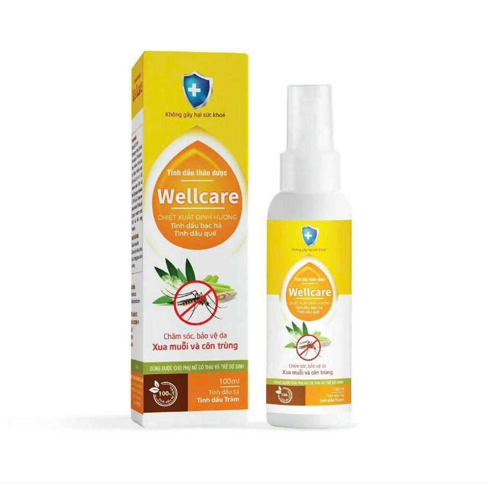 Xịt muỗi thảo dược Wellcare 100 ml-duoc-ban-tai-Usht pharma