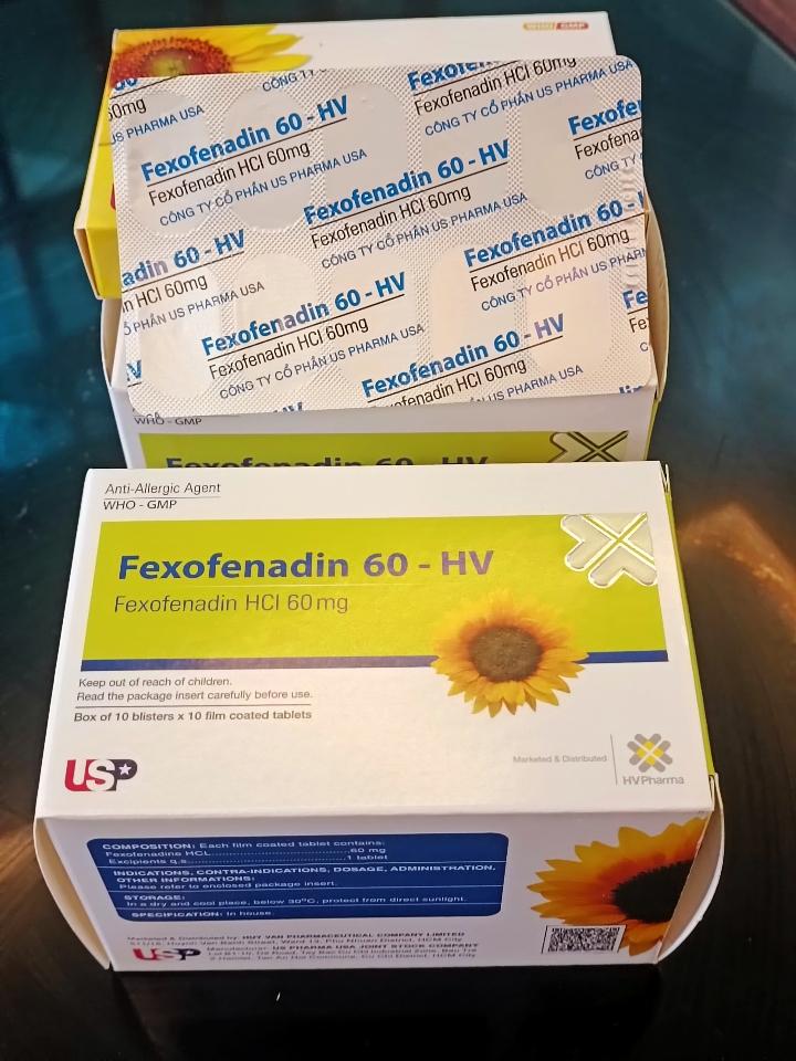 FEXOFENADIN 60 - HV, HỘP 10 VỈ-duoc-ban-tai-Usht pharma