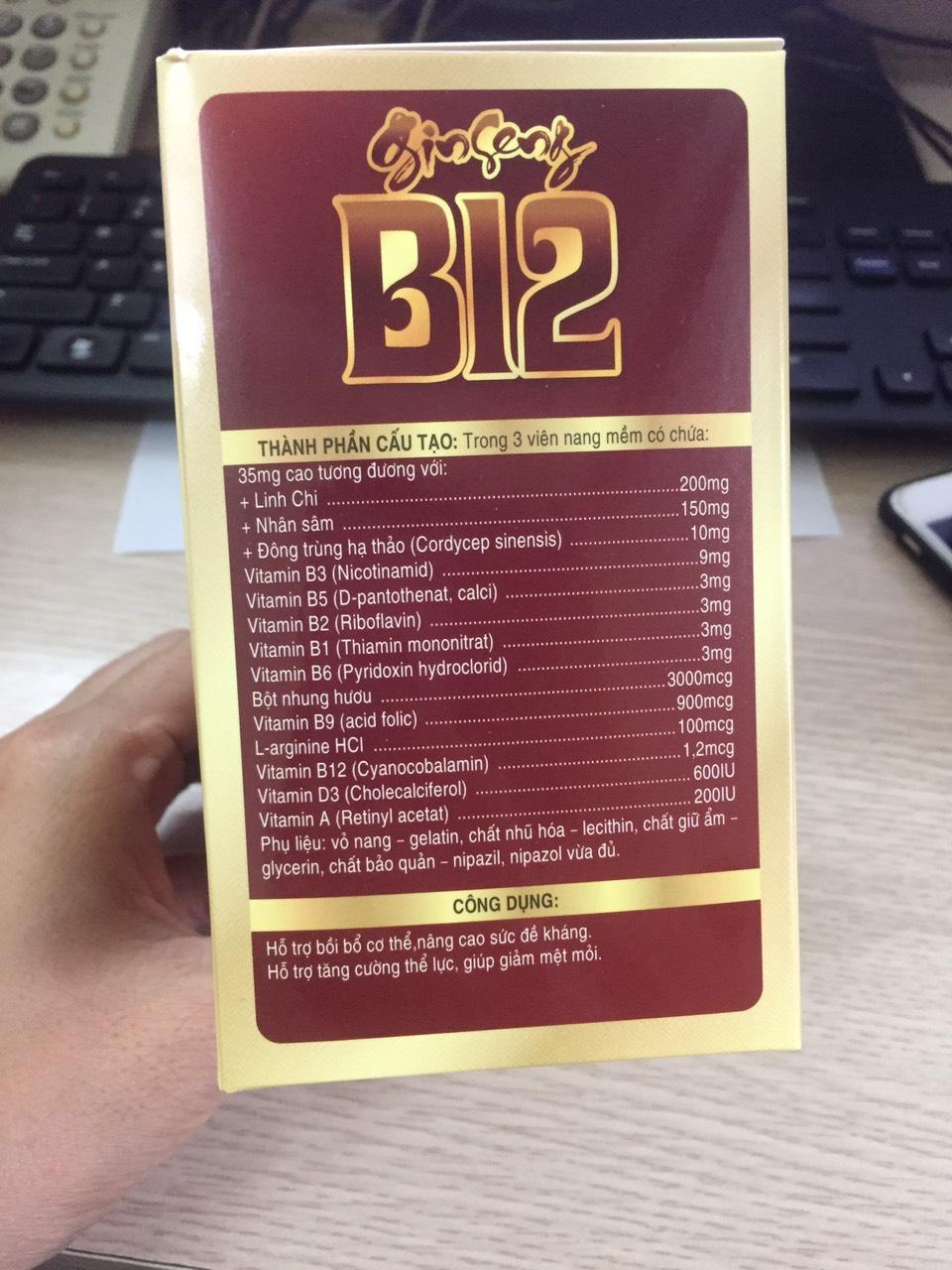 Ginseng B12 Hộp 10vỉ * 10v-duoc-ban-tai-Usht pharma