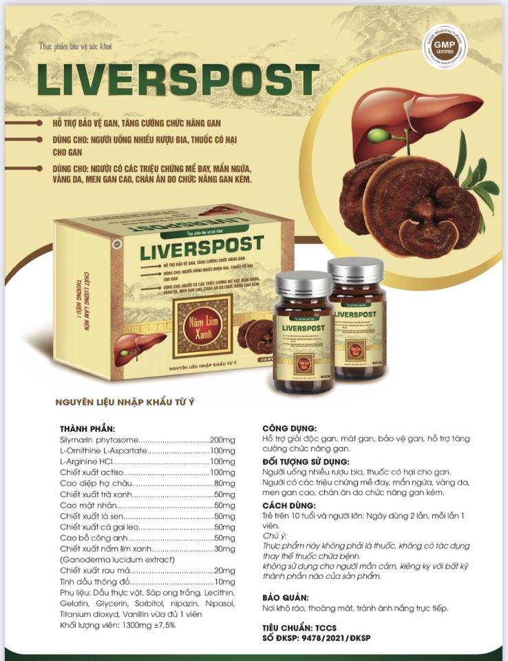 Bổ gan Liverspost  Hộp 2 lọ * 30 v Mẫu hộp cứng đẹp, hiệu quả cao-duoc-ban-tai-Usht pharma