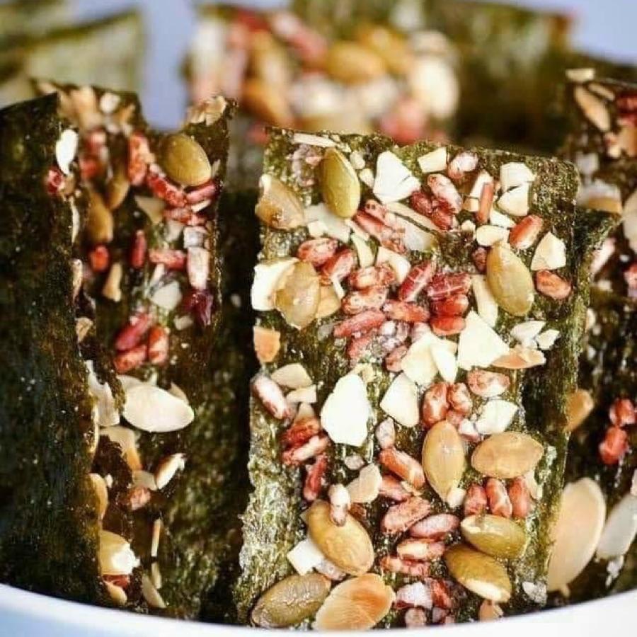 ☘️ Rong biển kẹp hạt dinh dưỡng 220gr -duoc-ban-tai-Hoàng Hoa _ Kho sỉ ăn vặt Bình Dương