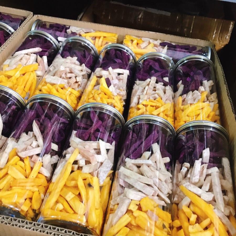 ☘️ Khoai mix (môn_vàng_tím) 300gr -duoc-ban-tai-Hoàng Hoa _ Kho sỉ ăn vặt Bình Dương