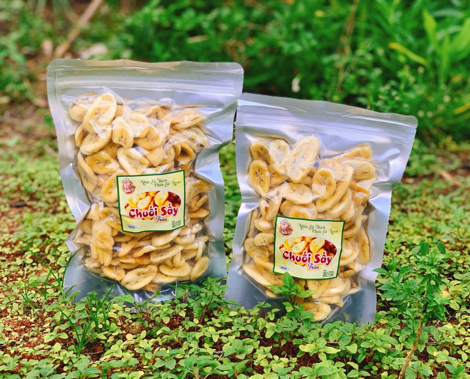 🍓Chuối lát sấy tròn 500gr zip-duoc-ban-tai-Hoàng Hoa _ Kho sỉ ăn vặt Bình Dương
