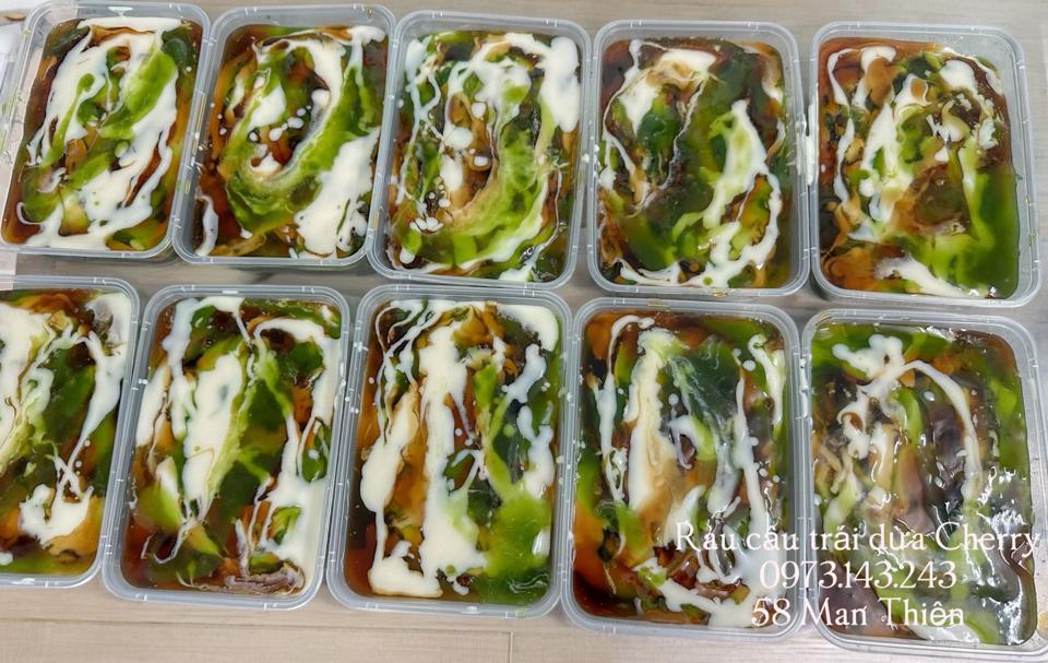 RAU CÂU SƠN THUỶ-duoc-ban-tai-Rau câu trái dừa Cherry