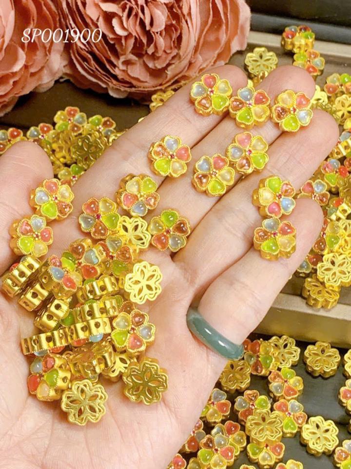 CHARM CỎ 4 LÁ HỢP KIM-duoc-ban-tai-DIỆP MY PHONG THỦY TÂM LINH
