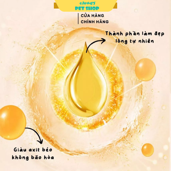 SKU 2 : Hạt HFC ( chứa omega 3, men vi sinh lợi khuẩn, 43% đạm ) gói 1kg5-duoc-ban-tai-CLOUDY PET SHOP