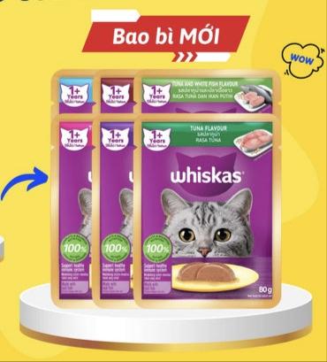 SP 2 : Pate Whiskas Cho Mèo Trưởng Thành 80g-duoc-ban-tai-CLOUDY PET SHOP