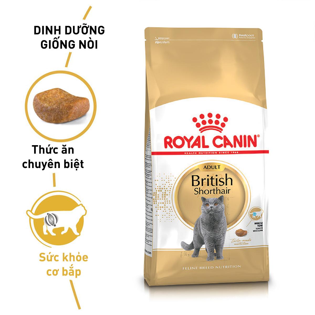 SKU 3 : HẠT ROYAL CANIN BRITISH SHORTHAIR KITTEN/ADULT-duoc-ban-tai-CLOUDY PET SHOP