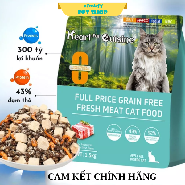 SKU 2 : Hạt HFC ( chứa omega 3, men vi sinh lợi khuẩn, 43% đạm ) gói 1kg5-duoc-ban-tai-CLOUDY PET SHOP