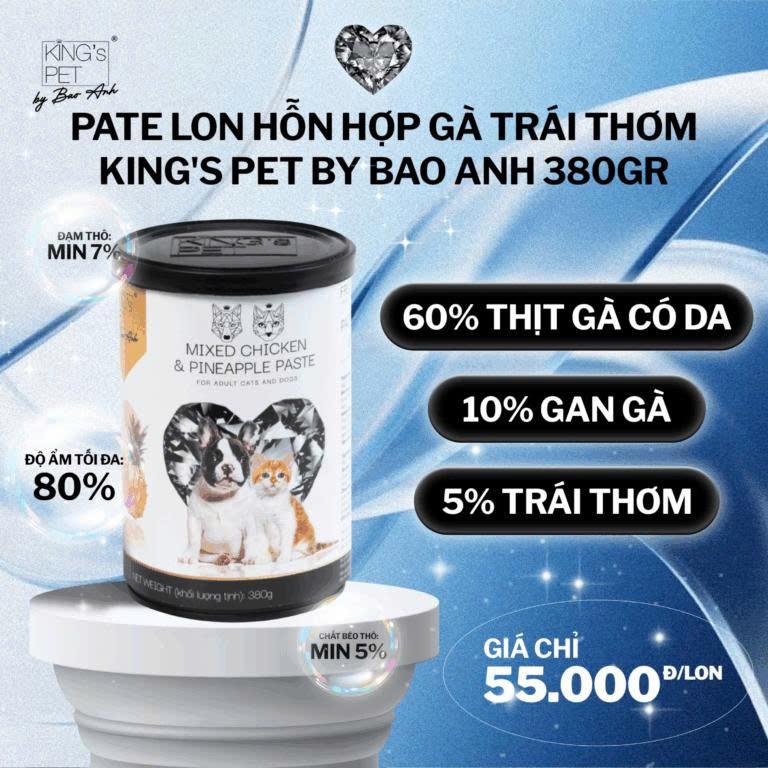 PATE LON KING'S PET CHÓ MÈO (CM) 380G-duoc-ban-tai-CLOUDY PET SHOP