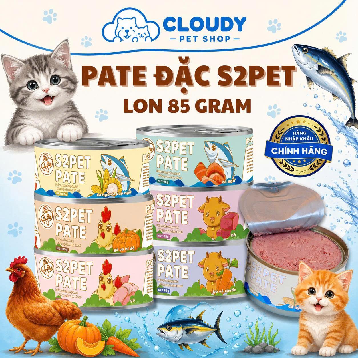 PATE LON S2 PET DẠNG MOUSE 85G-duoc-ban-tai-CLOUDY PET SHOP