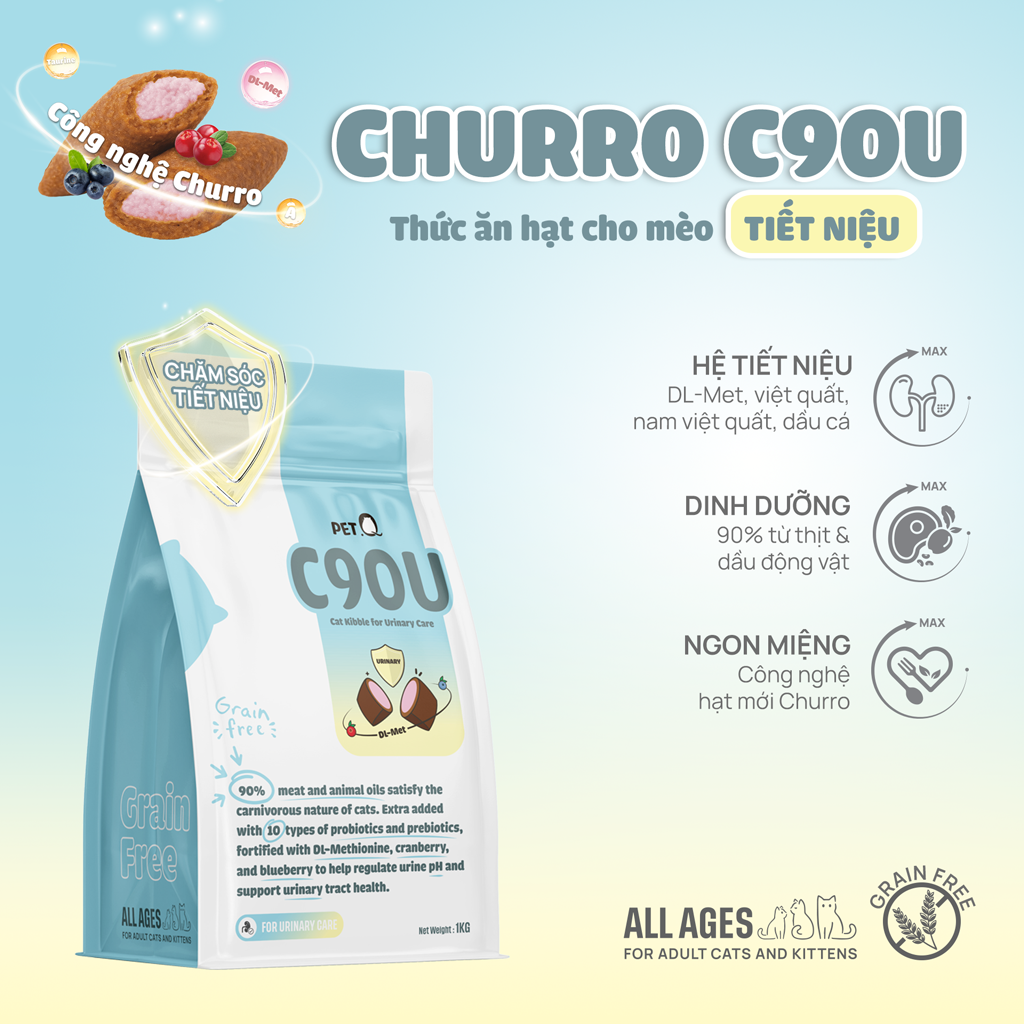 SKU 2 : HẠT PETQ C90U  ( HỖ TRỢ TIẾT NIỆU) -duoc-ban-tai-CLOUDY PET SHOP