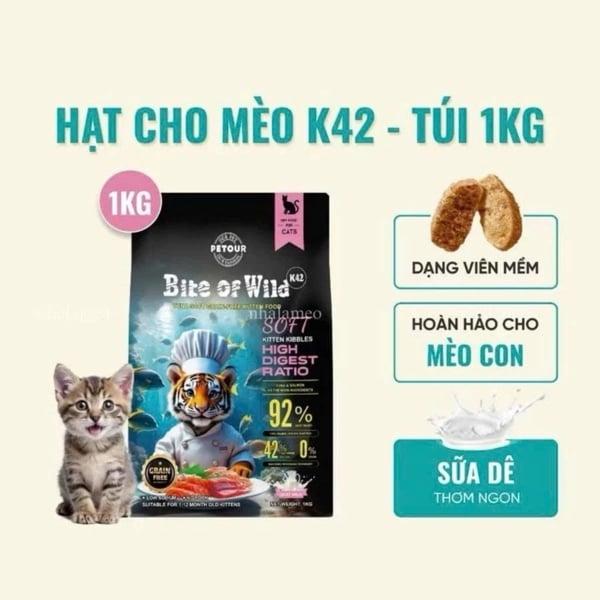 SKU 2 : HẠT Bite Of Wild K42 - (Bổ Sung Sữa Dê) cao cấp cho mèo con-duoc-ban-tai-CLOUDY PET SHOP