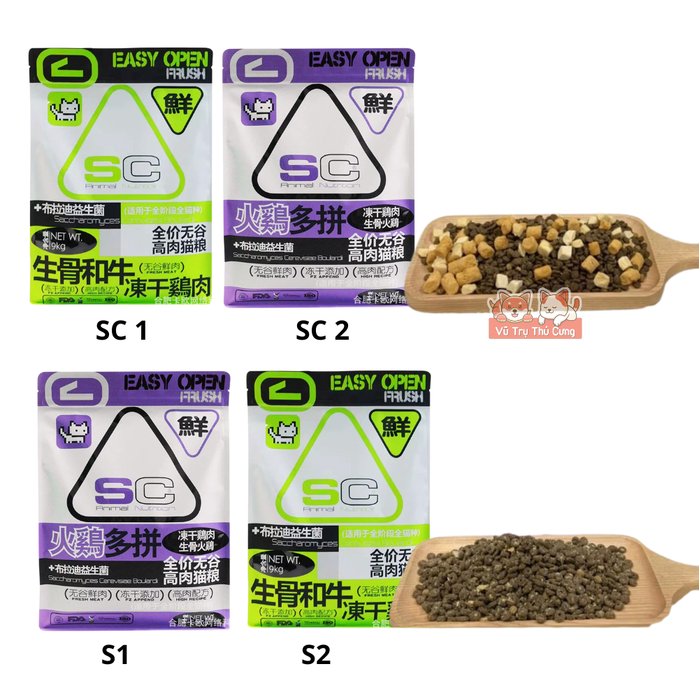 SKU 2 : HẠT SC ( 1KG5 ) NGUYÊN SEAL Đạm Cao, Không Độn Ngũ Cốc-duoc-ban-tai-CLOUDY PET SHOP