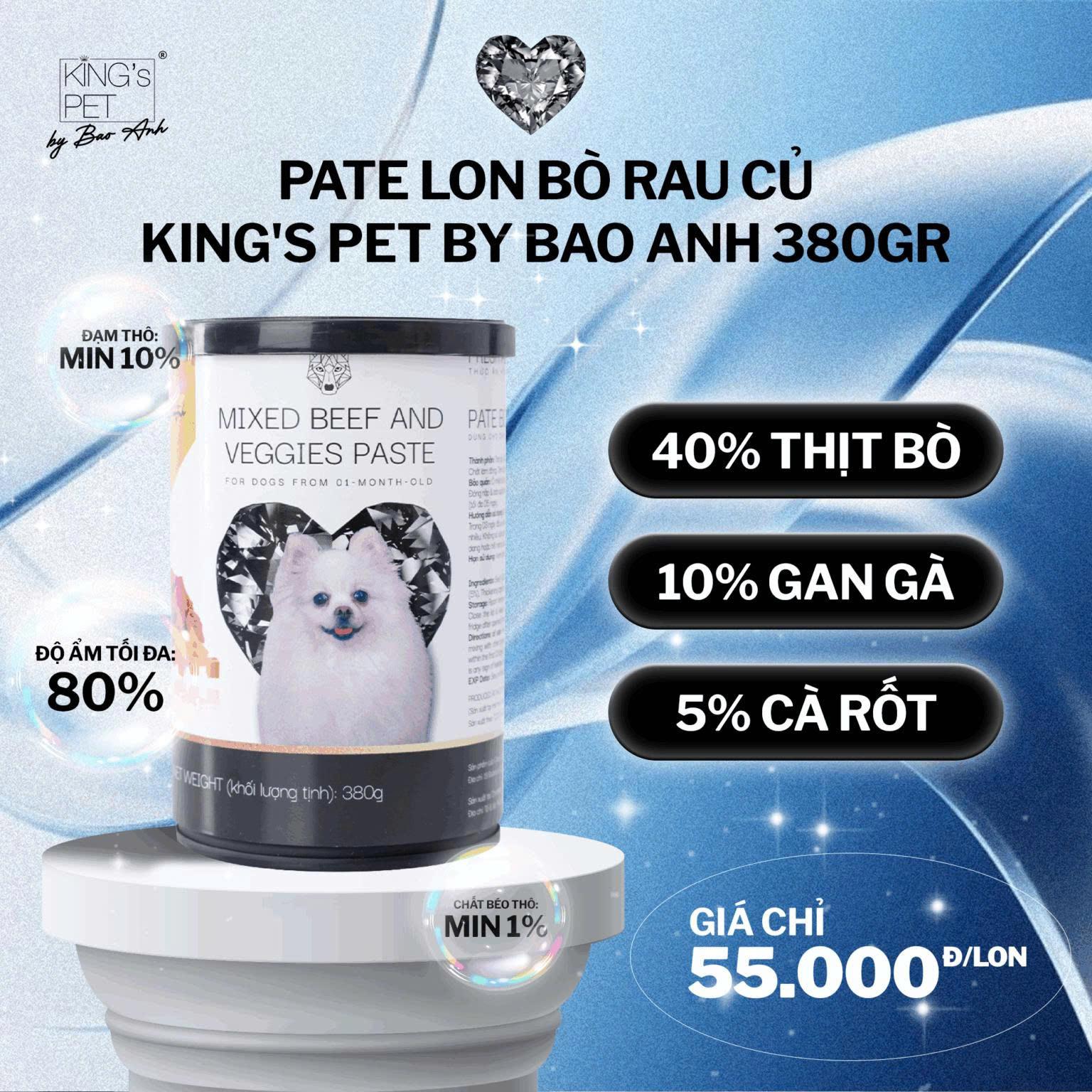 PATE LON KING'S PET CHÓ MÈO (CM) 380G-duoc-ban-tai-CLOUDY PET SHOP