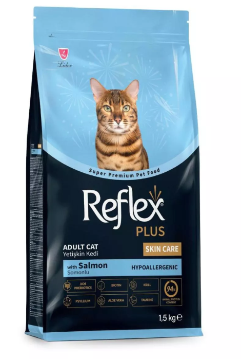 SKU 5.8 : Reflex Plus Adult Cat Food Skin Care CHĂM DA vị Cá hồi -duoc-ban-tai-CLOUDY PET SHOP