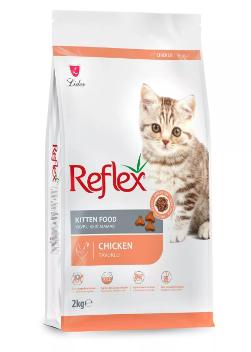 SKU 5.3 : Reflex Kitten Food vị Gà và Gạo phát triển toàn diện - Túi 2kg-duoc-ban-tai-CLOUDY PET SHOP