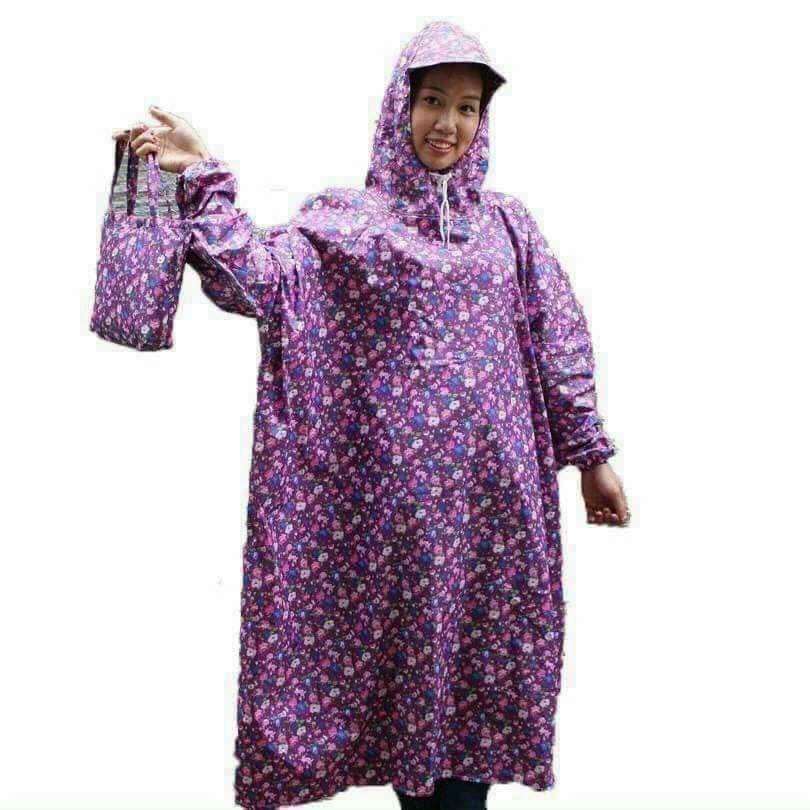 ÁO MƯA BÍT CHÚC SEN VẢI HOA SIÊU NHẸ-duoc-ban-tai-SHOP NGỌC ÁNH