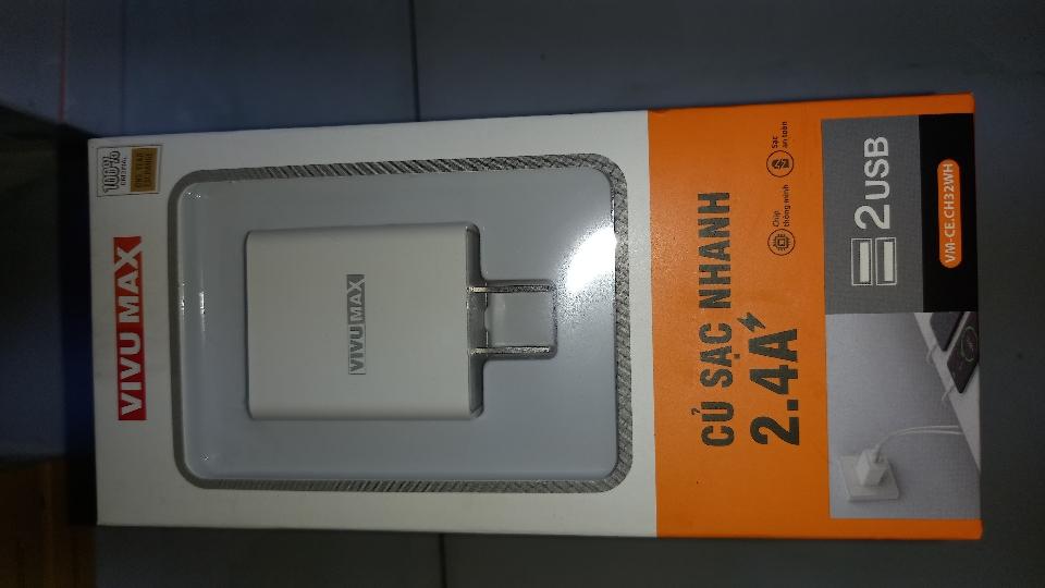 Củ sạc nhanh Vivu VM CE CH32WH 2.4A-duoc-ban-tai-SHOP NGỌC ÁNH