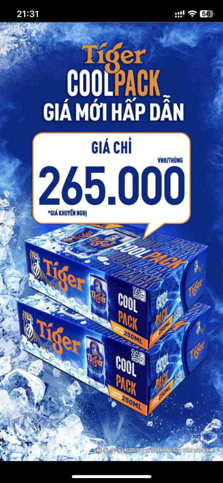 Bia tiger 250ml -duoc-ban-tai-Tạp hoá Mai Thương