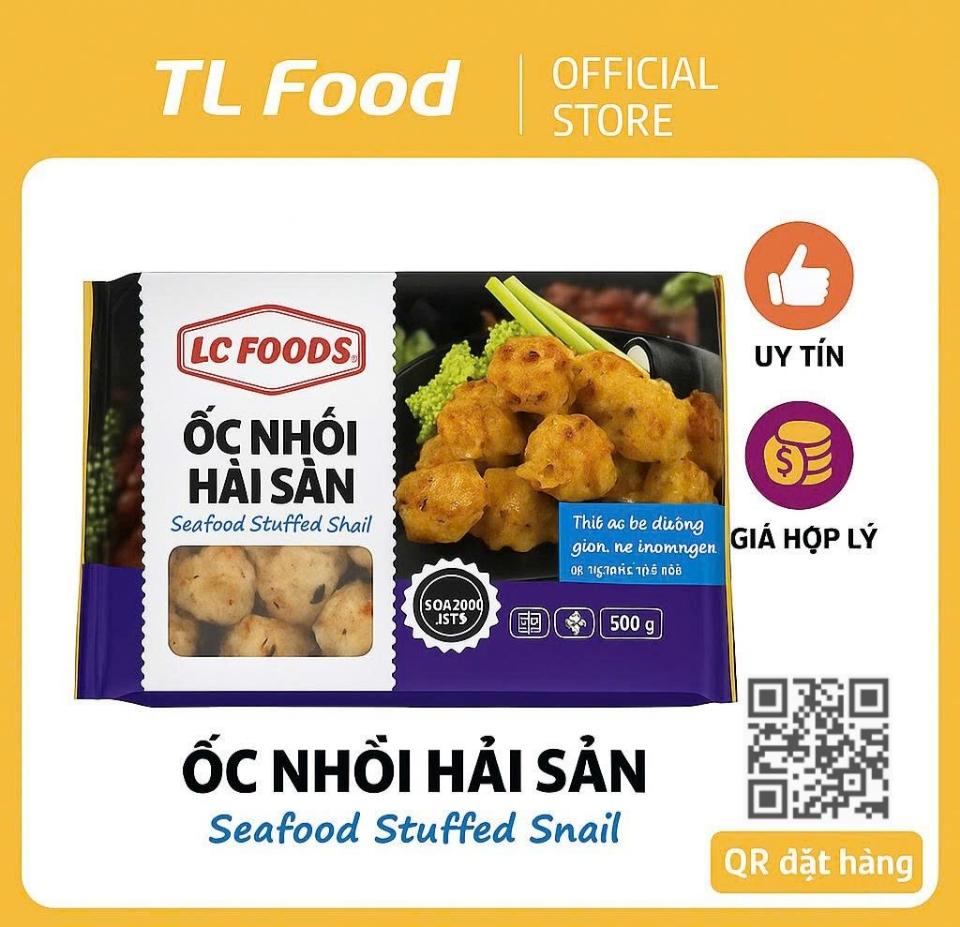 Ốc Nhồi Hải Sản LC gói 500g 34viên-duoc-ban-tai-TL Food