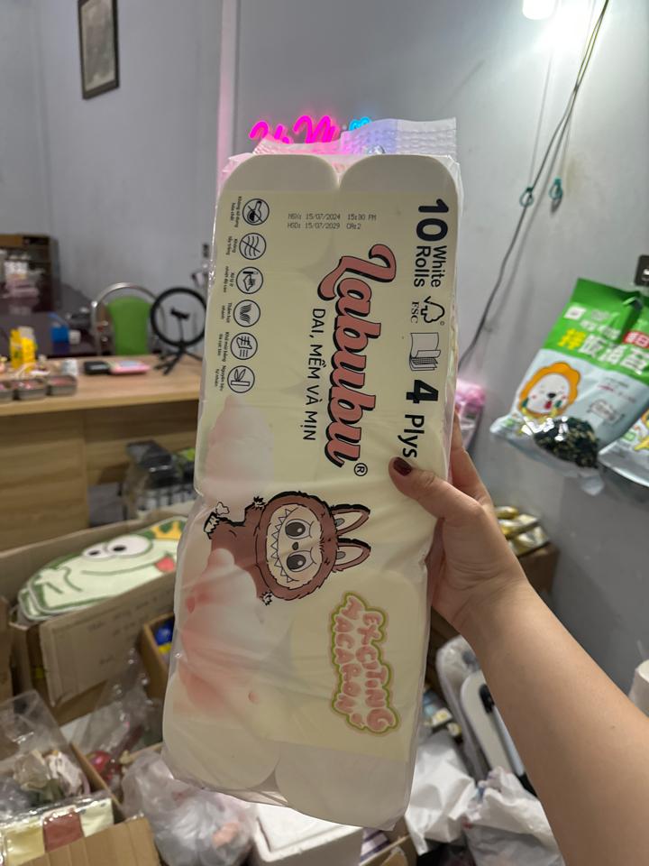 Giấy vệ sinh Labubu ( 1 cây 10 cuộn )-duoc-ban-tai-UYÊN NHƯ XIN CHÀO